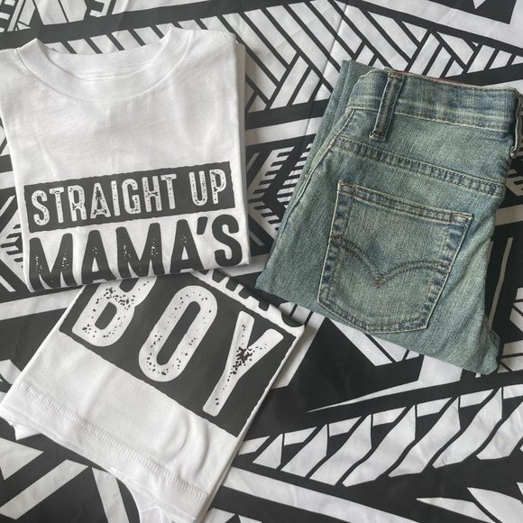 Straight Up Mama's Boy Toddler T-Shirt - Picture 2 of 3